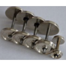 Nickle Silver High Quality wheels sets on Hardened (Non Magnetic) Brass Axles.(pack of 2)