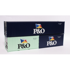 CR-P & O '6 Pack' (Blue & White Livery) 20ft/40ft Standard & Reefer Containers Pack - (2 Of Each)
