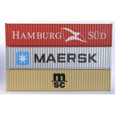 CR-Hamburg Sud-Maersk-MSC 40ft Standard Container (three pack)